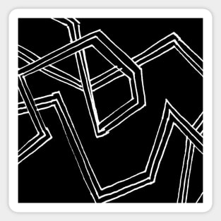 Maze Labyrinth Abstract Line Art Sticker